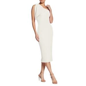 New Dress The Population Tiffany One-Shoulder Midi Dress Size Large